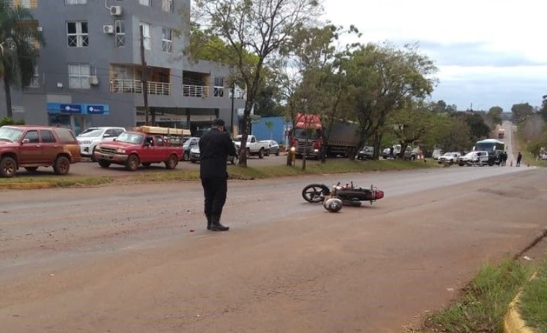 Detuvieron al conductor que huyó tras chocar a una moto