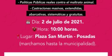 Marcharán contra el maltrato animal en Posadas