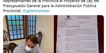 Herrera Ahuad envió a la Legislatura el Presupuesto Provincial 2022