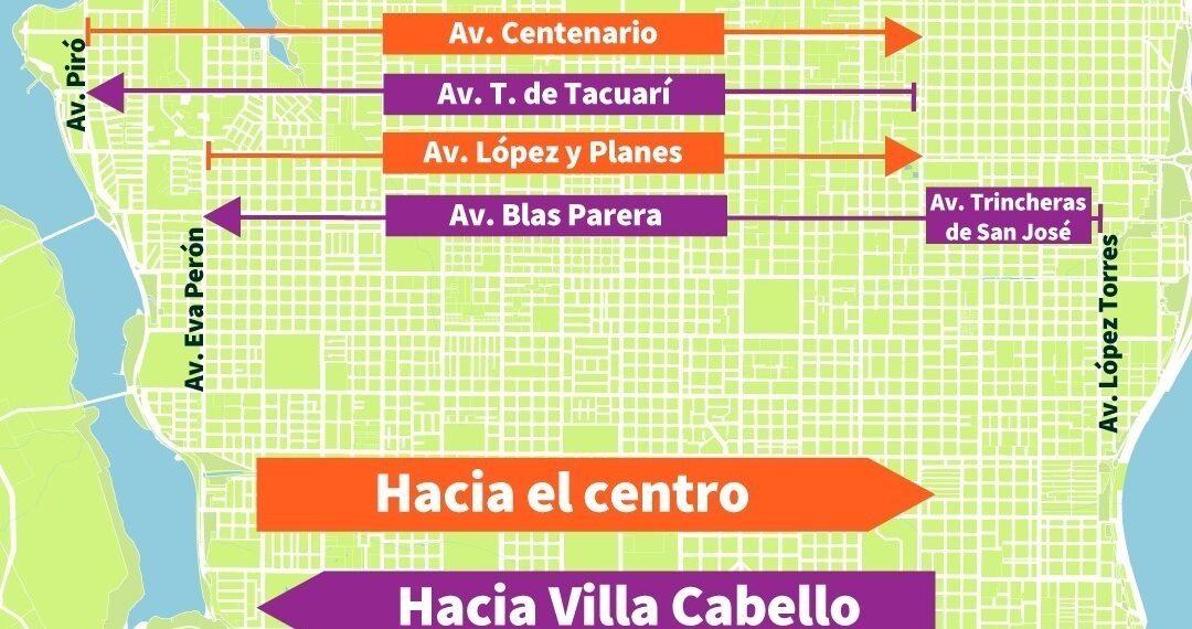 Desde el domingo comenzarán a funcionar las avenidas de manos únicas