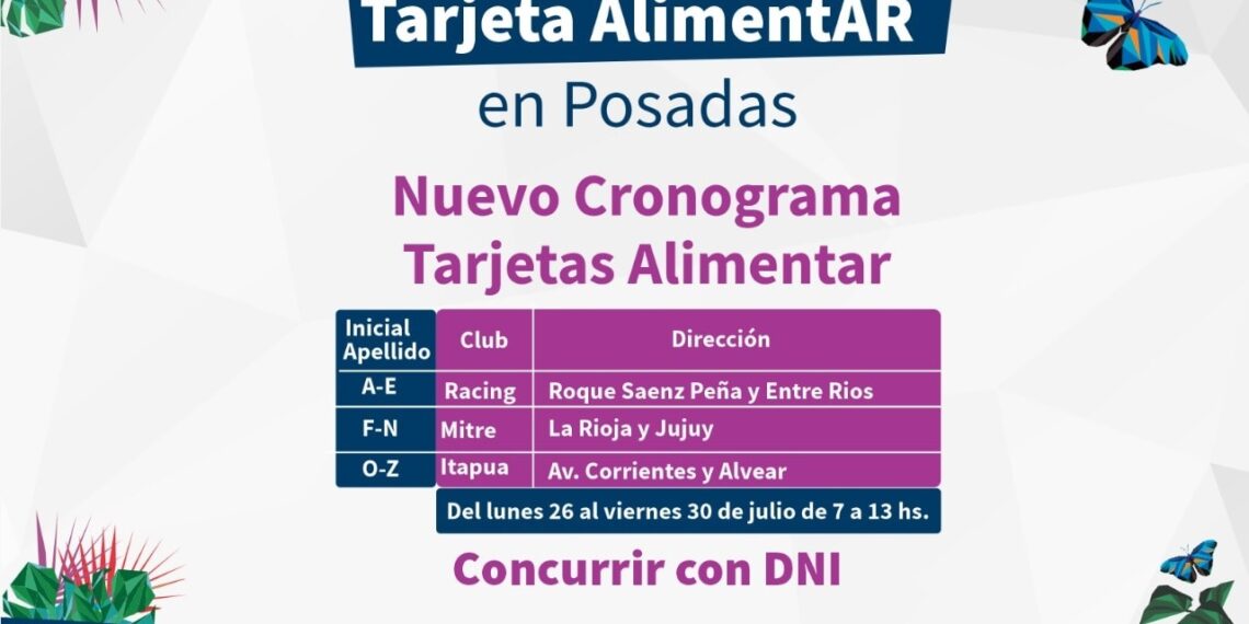 Continúa la distribución de las Tarjetas Alimentar en Posadas