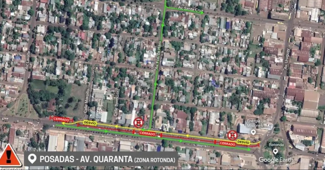 Travesía Urbana: se modifica la circulación sobre la avenida Quaranta
