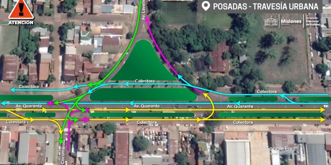 Travesía urbana Posadas: cambios definitivos en la circulación en Lavalle y Quaranta