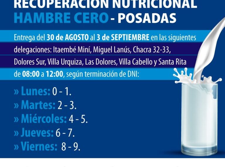 Comienza hoy la entrega del Programa Hambre Cero