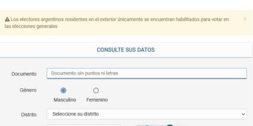 Ya está disponible el padrón de las elecciones legislativas nacionales