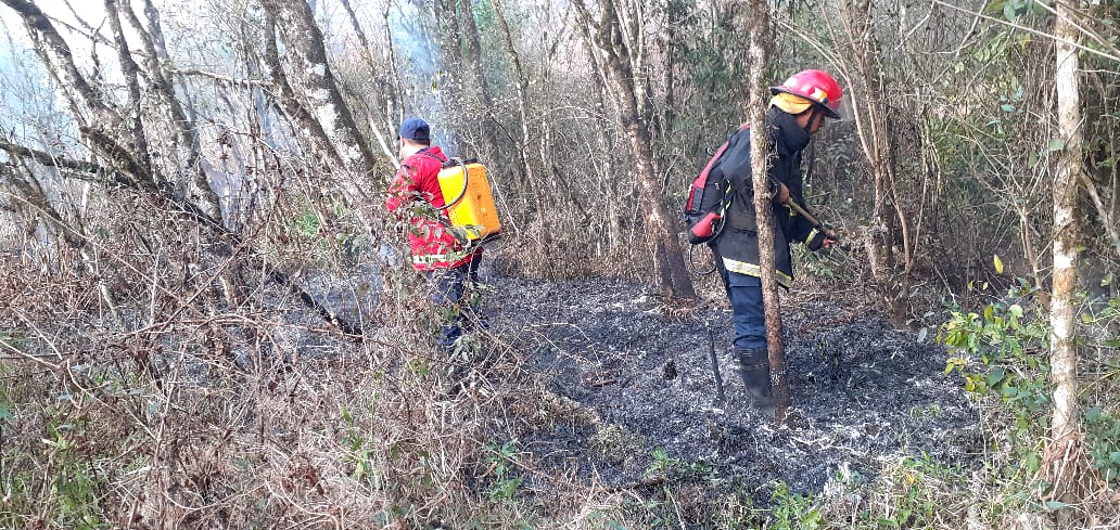 La Policía continúa con la prevención y el sofoque de incendios en toda la Provincia: hay un detenido