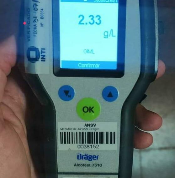Tres conductores alcoholizados fueron detenidos en controles de tránsito