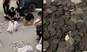 Un hombre compró un auto y pagó con monedas: 20 empleados tardaron tres horas en contar 7.800 dólares