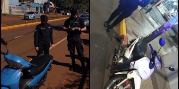 Dos motocicletas secuestradas y tres detenidos con elementos de dudosa procedencia