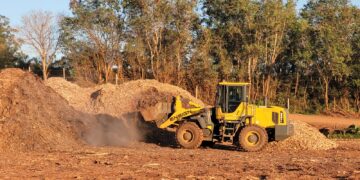 El municipio realiza pruebas de biomasa con chips de madera