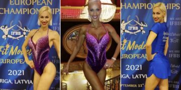 Ingrid Grudke llegó a la final en su primer torneo de fisicoculturismo
