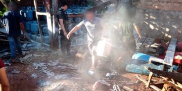 Falleció un hombre tras la explosión de una garrafa e incendio de un depósito