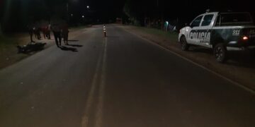 Pozo Azul: Falleció atropellado por una moto sobre la Ruta 17