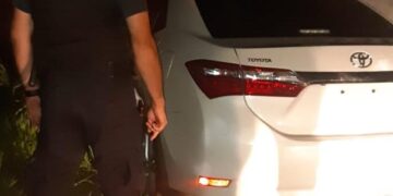 Hallaron el “Corolla blanco” robado y que era utilizado por una banda de ladrones