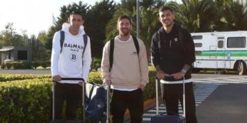 Eliminatorias sudamericanas: Lionel Messi llegó desde París junto a Di Maria y Paredes para lucir la camiseta argentina