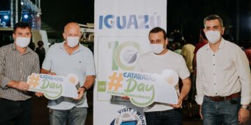 Herrera acompañó actividades por el Cataratas Day y recorrió obras en Iguazú