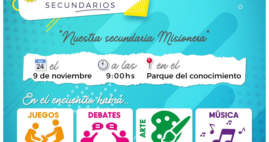 Jóvenes debatirán la secundaria que quieren en “Nuestra secundaria misionera”