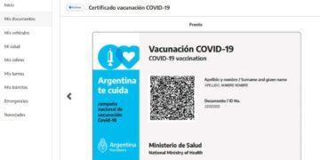 Habilitan la descarga del certificado digital de vacunación