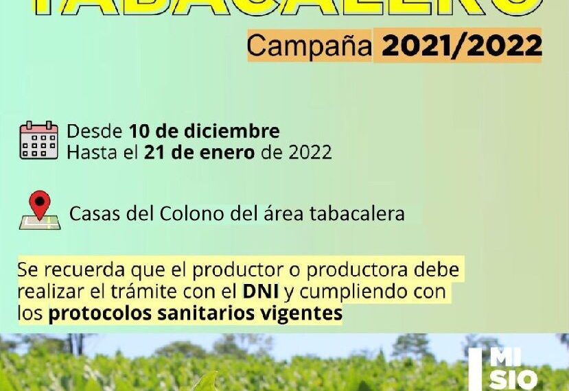 Continúa el registro y censo tabacalero