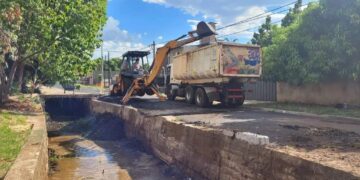 Desarrollaron un operativo de limpieza en el arroyo Vicario