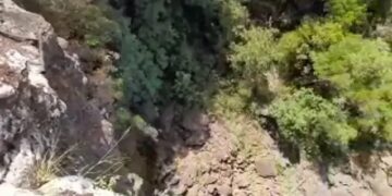 Por la sequía, el Salto Paca de Panambí se quedó sin agua