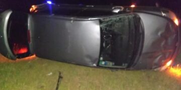 El Chango Spasiuk volcó con su auto en Corrientes