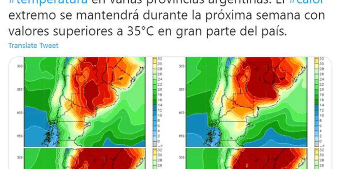 Por estos días, Argentina será el lugar más caluroso del planeta