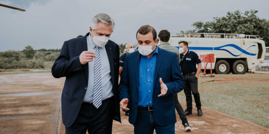 El presidente Alberto Fernández elogió el plan del manejo del fuego en Misiones