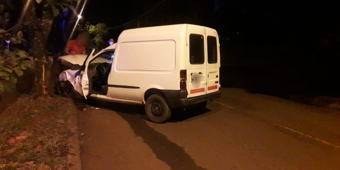 Demoraron a un automovilista alcoholizado que chocó contra un árbol en Alem