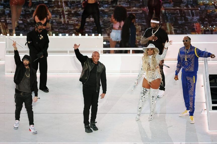 Show de entretiempo del Super Bowl: Snoop Dog, Eminem, Mary J Blige, Kendrick Lamar, Dr. Dre y 50 Cent