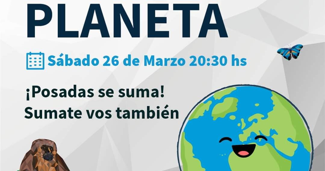 Posadas se suma a la hora del planeta