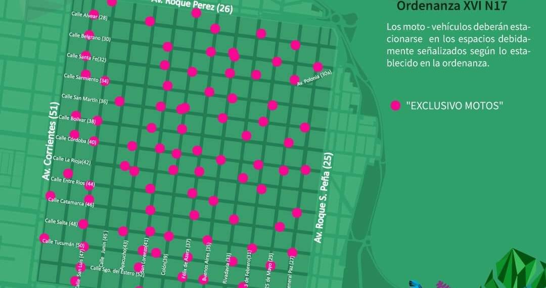 El centro posadeño cuenta con más de dos mil lugares de estacionamiento para motos