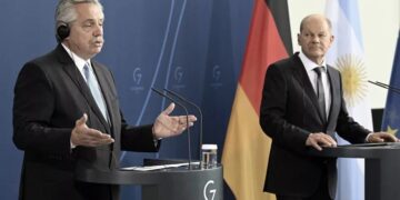 En Berlín, Alberto Fernández volvió a proponer alimentos y energía para Europa por las consecuencias de guerra
