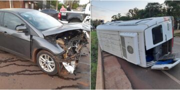 Posadas: un transporte escolar con niños volcó tras chocar con un auto