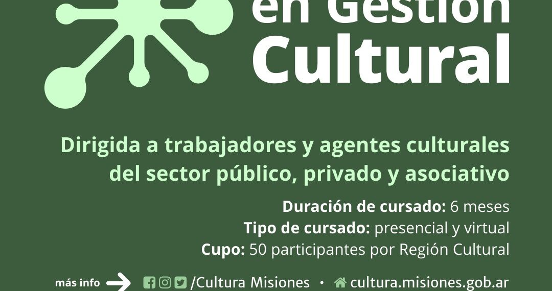 250 trabajadores de la Cultura iniciarán la Diplomatura en Gestión Cultural