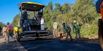 Tobuna: concluyen un primer tramo de la pavimentación del Acceso Norte