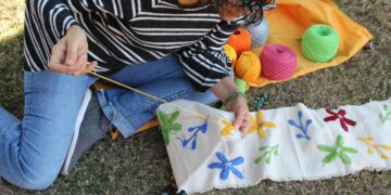 Jani Perié y una exposición de pinturas, estampas y bordados
