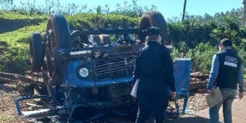 Un hombre perdió la vida al despitar y volcar su camión en la ruta 9