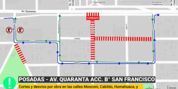 Travesía Urbana Posadas: quedó restringido el ingreso al barrio San Francisco por calle Humahuaca