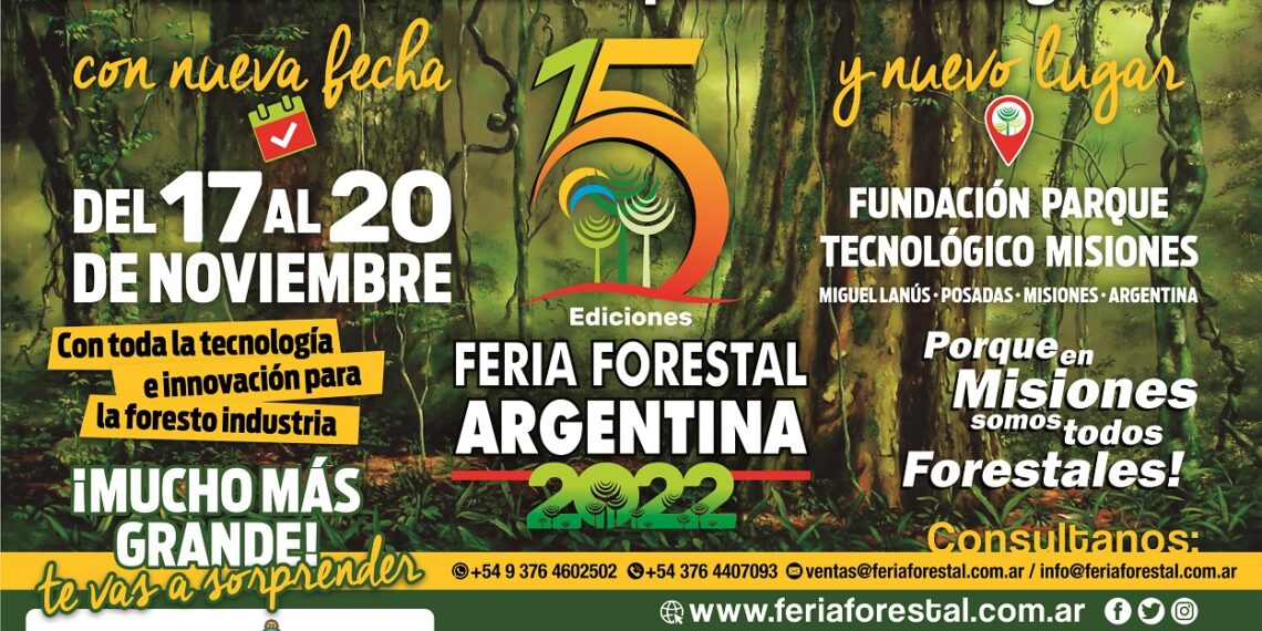 Feria Forestal Argentina 2022: nuevo lugar y fecha para la exposición más importante del país y una de las mayores de la región