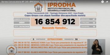 Se realizó el primer sorteo de la convocatoria Nº249 del Iprodha