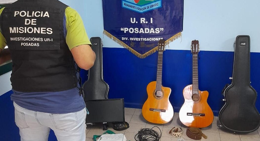 Investigadores recuperaron instrumentos musicales que fueron robados de una vivienda: demoraron a un adolescente