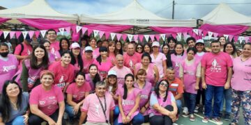 Posadas se tiñó de rosa para concientizar sobre la prevención del cáncer de mama