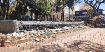 La Municipalidad modifica la fuente de la plaza 9 de Julio