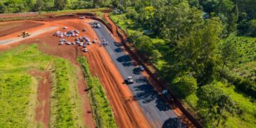 Comenzaron el asfaltado en el nuevo circuito del Autódromo de Eldorado