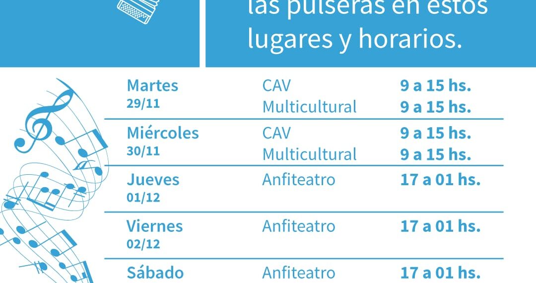 Establecieron puntos de canje para quienes compraron las entradas del Festival Nacional de la Música del Litoral de forma virtual