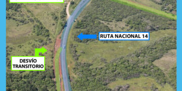 Ruta Nacional 14: Inician obras y desvío sobre el arroyo San José