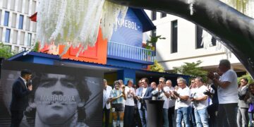 Infantino, Domínguez y Tapia recordaron a Maradona en el segundo aniversario de su muerte