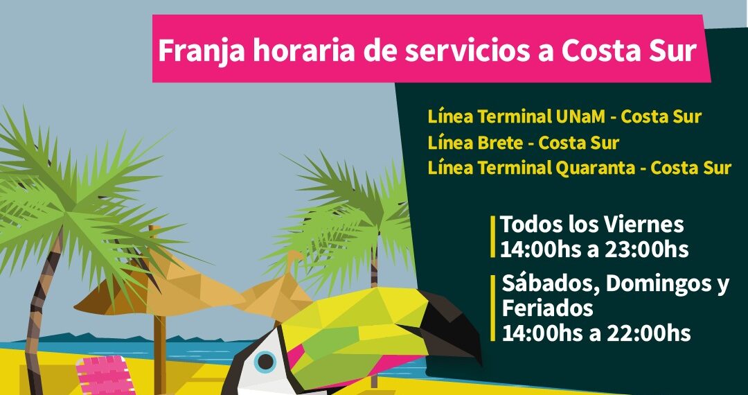 Posadas linda en verano, comenzó a funcionar el servicio de colectivos interplayas