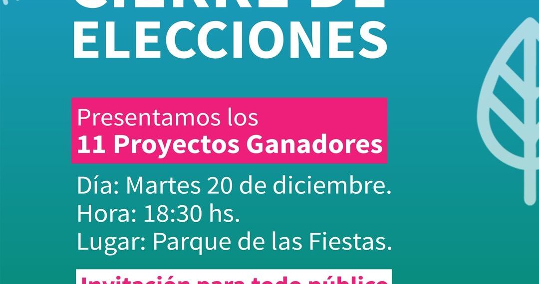 Presupuesto Participativo, este martes darán a conocer los ganadores